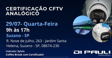 Certificação CFTV Analógico em Suzano