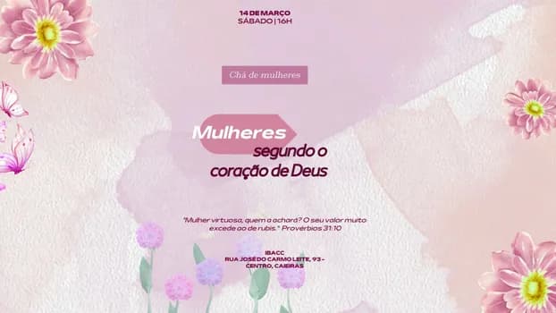Imagem do Chá de mulheres - Mulheres Segundo o Coração de Deus