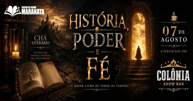 Imagem do CHÁ LITERÁRIO 2026 - HISTÓRIA, PODER E FÉ