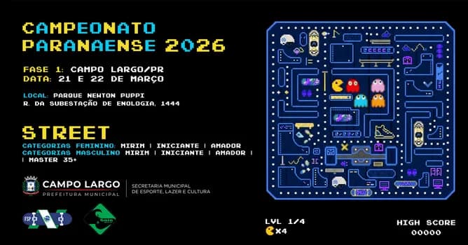 Imagem do Circuito Paranaense de Skate Street Amador - I Etapa - Campo Largo