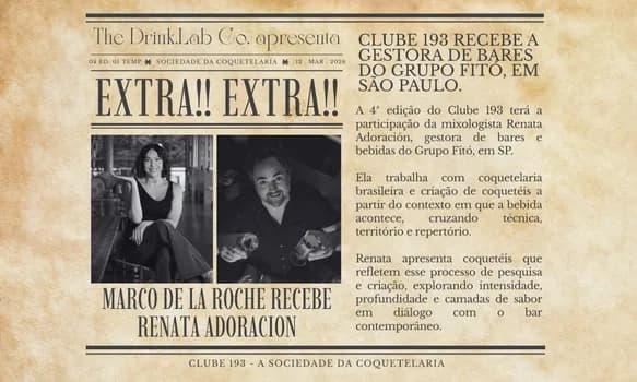 Imagem do Clube 193 - A Sociedade de Coquetelaria recebe Renata Adoración
