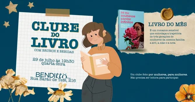 Imagem do Clube do Livro no Benditto Bistrô