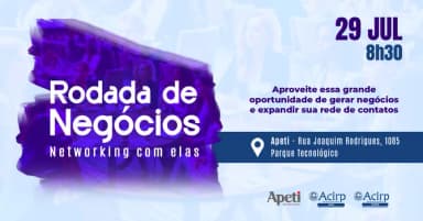 CMEE| RODADA DE NEGOCIOS Networking com Elas em São José do Rio Preto