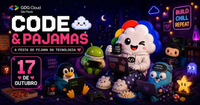 Imagem do Code & Pajamas — A Festa do Pijama da Tecnologia
