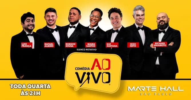 Imagem do COMÉDIA AO VIVO NO MARTE HALL - 29/07