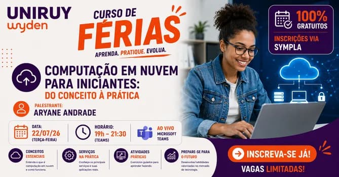 Imagem do COMPUTAÇÃO EM NUVEM PARA INICIANTES: DO CONCEITO À PRÁTICA - CURSO ONLINE