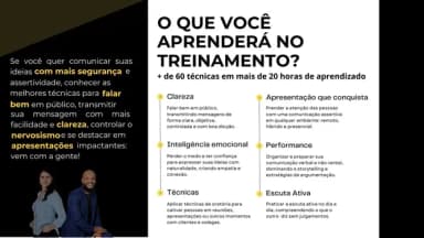 Comunicação Eficaz Oratória Persuasiva - TURMA 13 Alpha (18 e 19 de abril - 8h às 20h) em Jacareí