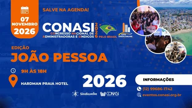Imagem do CONASI CONFIANÇA João Pessoa 2026 - Congresso Nacional de Administradoras e Síndicos pelo Brasil