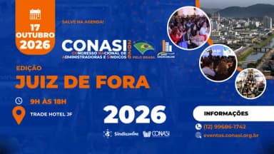 CONASI Juiz de Fora 2026 - Congresso Nacional de Administradoras e Síndicos pelo Brasil em Juiz de Fora