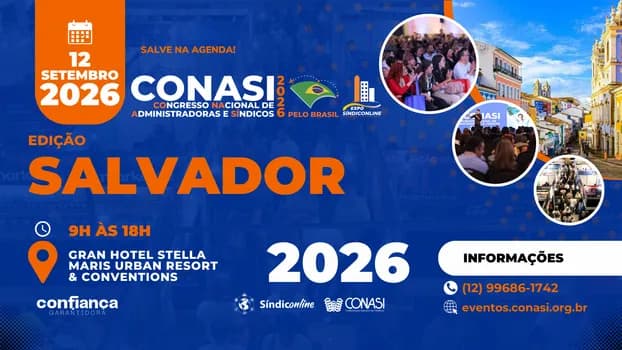 Imagem do CONASI Salvador 2026 - Congresso Nacional de Administradoras e Síndicos pelo Brasil