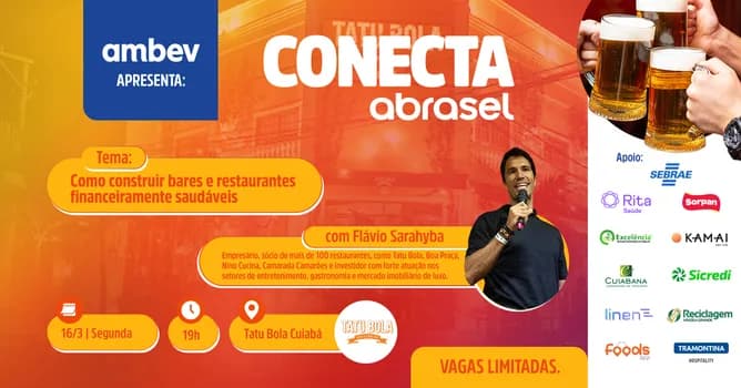 Imagem do CONECTA ABRASEL - Como construir Bares e Restaurantes financeiramente saúdaveis