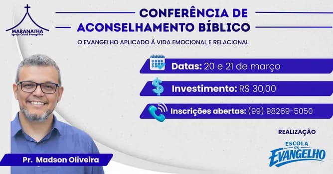 Imagem do Conferência de Aconselhamento Bíblico - Escola do Evangelho