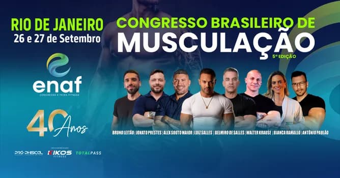 Imagem do Congresso Brasileiro de Musculação - ENAF Rio de Janeiro 2026