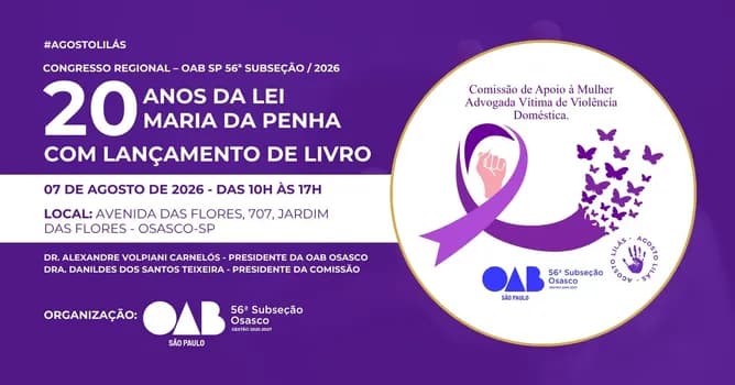 Imagem do Congresso Regional - 20 Anos da Lei Maria da Penha com Lançamento de Livro