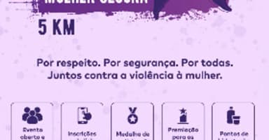 Corrida 5KM Agosto Lilas, Mulher Segura. em Congonhas do Norte