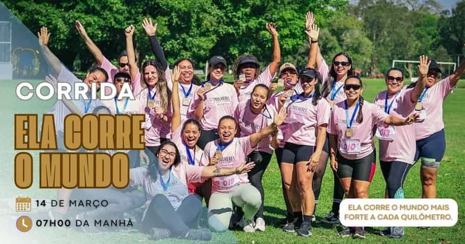 Imagem do Corrida/Caminhada - Mulheres que Empreendem - Ela Corre o Mundo!