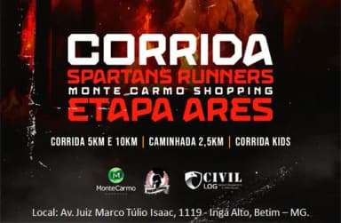 Corrida Spartans Runners Monte Carmo Shopping - Etapa Ares em Betim