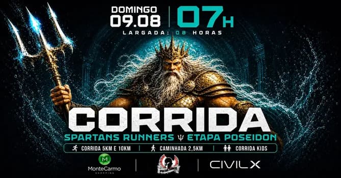 Imagem do Corrida Spartans Runners Monte Carmo Shopping - Etapa Poseidon