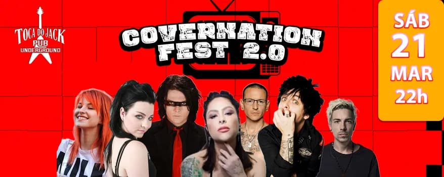 Imagem do COVERNATION FEST 21/03 - Especial DISK MTV ANOS 2000 - Toca do Jack
