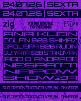 Crema Club presents From House To Techno - 24.07 em São Paulo