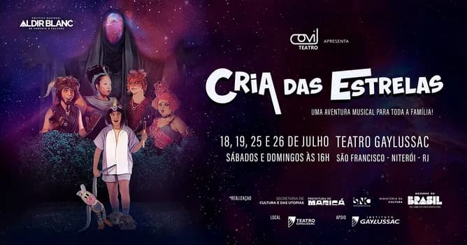 Imagem do CRIA DAS ESTRELAS | 25/07 - (sábado)