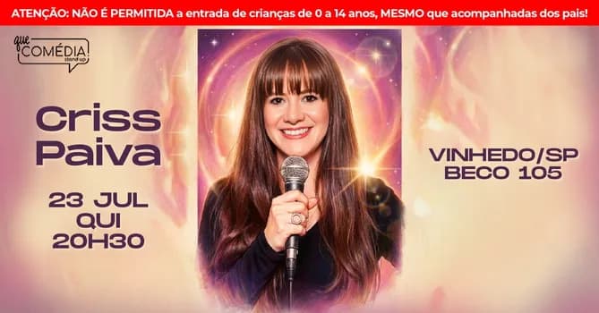 Imagem do CRISS PAIVA em VINHEDO - Stand up Comedy