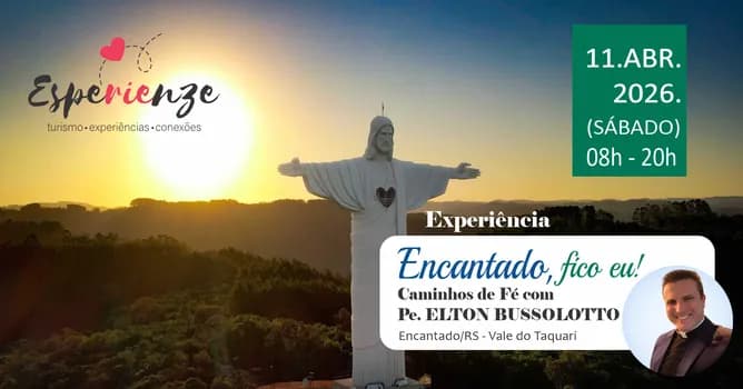 Imagem do CRISTO PROTETOR DE ENCANTADO - 11 ABRIL 2026 (SÁBADO) - 08h às 20h - SAÍDA DE CAXIAS DO SUL/RS