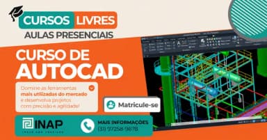 Curso Autocad Presencial - Reserva Acadêmica com 20% de desconto! em Belo Horizonte