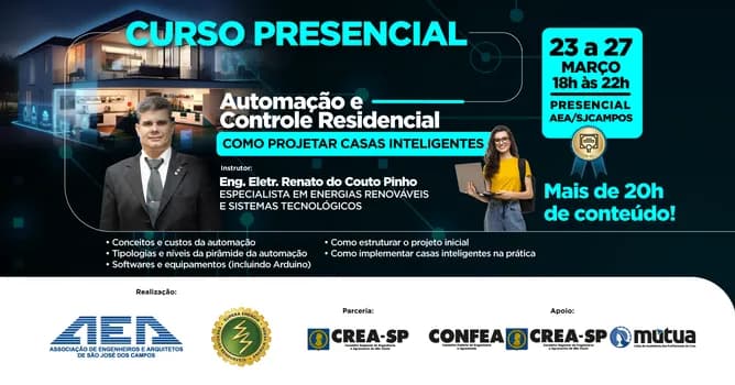 Imagem do Curso Automação e Controle Residencial – Como Projetar Casas Inteligentes