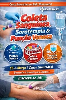 Imagem do Curso Coleta Sanguínea, Soroterapia e Punção Venosa BH