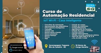 CURSO DE AUTOMAÇÃO RESIDENCIAL - IoT WI-FI (AGOSTO) 2026 em Rio de Janeiro