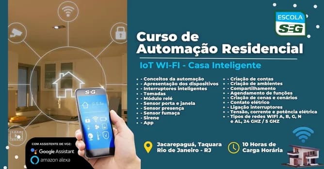Imagem do CURSO DE AUTOMAÇÃO RESIDENCIAL - IoT WI-FI (Março- 2026)