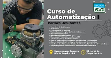 CURSO DE AUTOMATIZAÇÃO I - PORTÕES DESLIZANTES (AGOSTO) 2026 em Rio de Janeiro