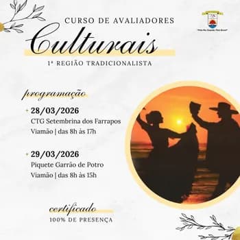 Imagem do Curso de Avaliadores Culturais da 1ª Região Tradicionalista