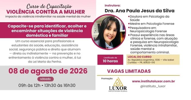 Imagem do Curso de Capacitação: Violência contra a Mulher