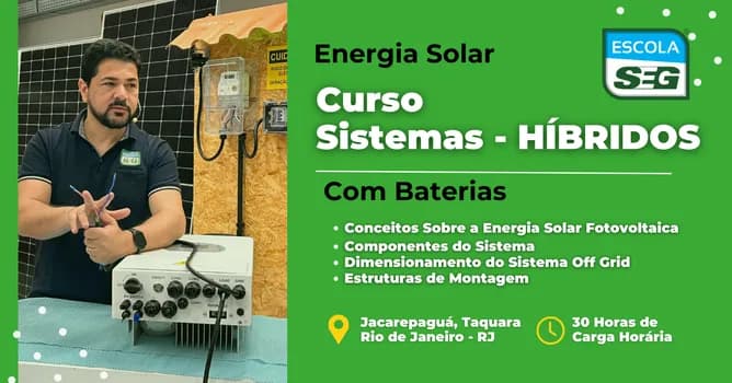 Imagem do CURSO DE ENERGIA SOLAR - SISTEMA HÍBRIDOS (SETEMBRO)