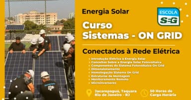 CURSO DE ENERGIA SOLAR - SISTEMA ON GRID (AGOSTO) 2026 em Rio de Janeiro