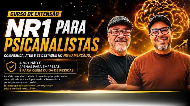 Imagem do CURSO DE EXTENSÃO NR01 PARA PSICANALISTAS
