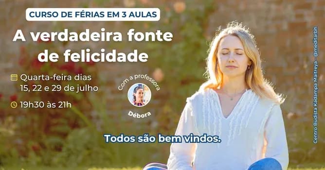 Imagem do Curso de férias A verdadeira fonte de felicidade