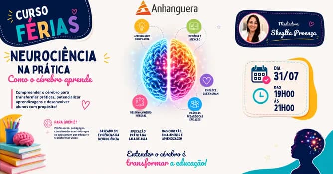 Imagem do Curso de Férias - Neurociência na Prática - Como o cérebro aprende