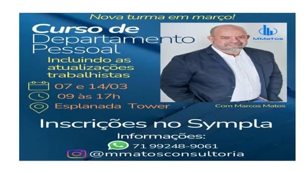 Imagem do Curso de formação em Rotinas de Departamento Pessoal