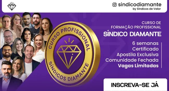 Imagem do CURSO DE FORMAÇÃO PROFISSIONAL SINDICO DIAMANTE - FLORIANÓPOLIS
