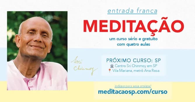 Imagem do Curso de meditação gratuito e presencial NOTURNO: 30 de JULHO