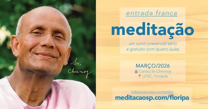 Imagem do Curso de meditação presencial gratuito na UFSC, em Florianópolis - MARÇO/2026