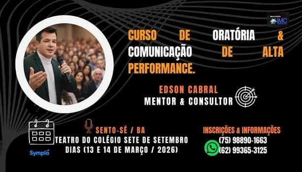 Imagem do CURSO DE ORATÓRIA & COMUNICAÇÃO DE ALTA PERFORMANCE