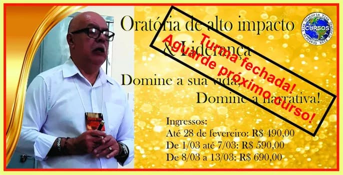 Imagem do Curso de Oratória de alto impacto com Glauco Teixeira