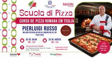 CURSO DE PIZZA ROMANA EM TEGLIA COM PIERLUIGI RUSSO | PIZZERIA BENTO em Rio de Janeiro