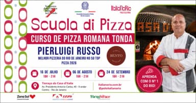 CURSO DE PIZZA ROMANA TONDA COM PIERLUIGI RUSSO | PIZZERIA BENTO em Rio de Janeiro