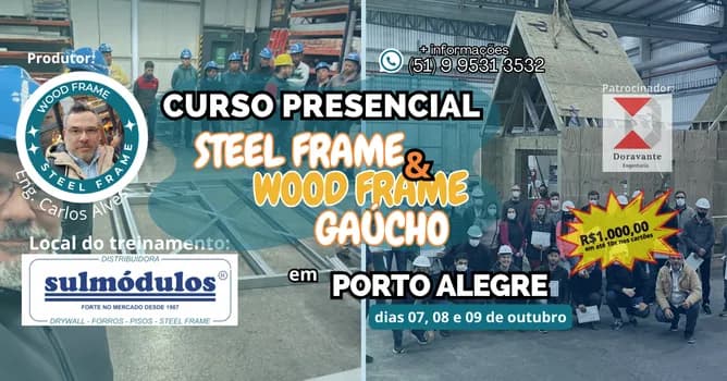Imagem do CURSO DE STEEL & WOOD FRAME GAÚCHO