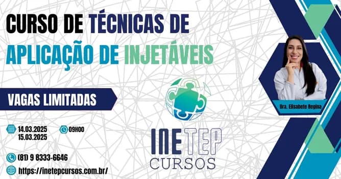 Imagem do CURSO DE TÉCNICAS DE APLICAÇÃO DE INJETÁVEIS COM ELISABETE REGINA